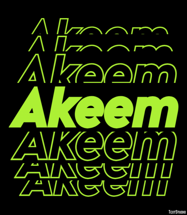 Akeem Efecto de Texto