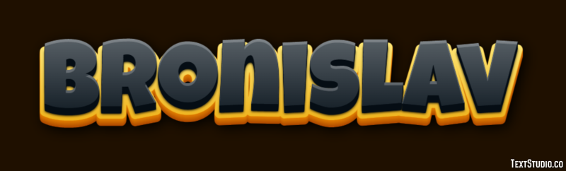 Bronislav Текстовый эффект