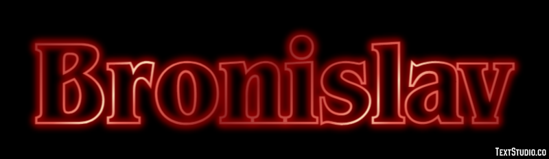Bronislav Текстовый эффект