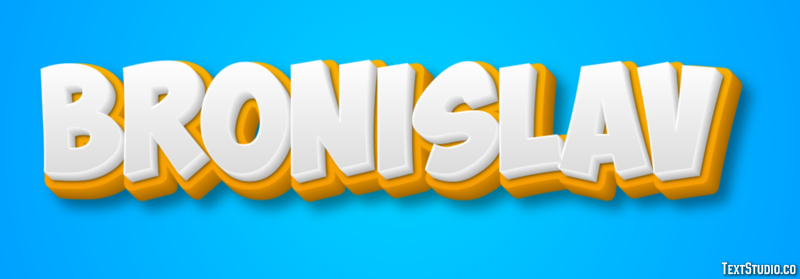 Bronislav Текстовый эффект