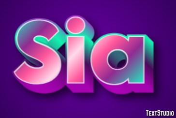 Sia Efecto de Texto