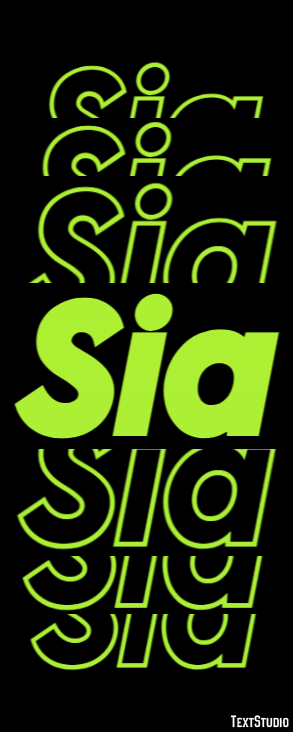 Sia Efecto de Texto