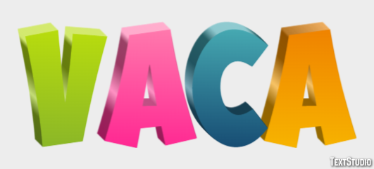 Vaca Efecto de texto