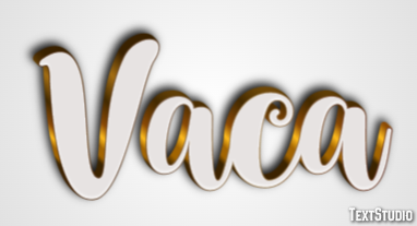 Vaca Efeito de texto