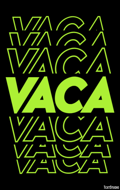 Vaca Efeito de texto