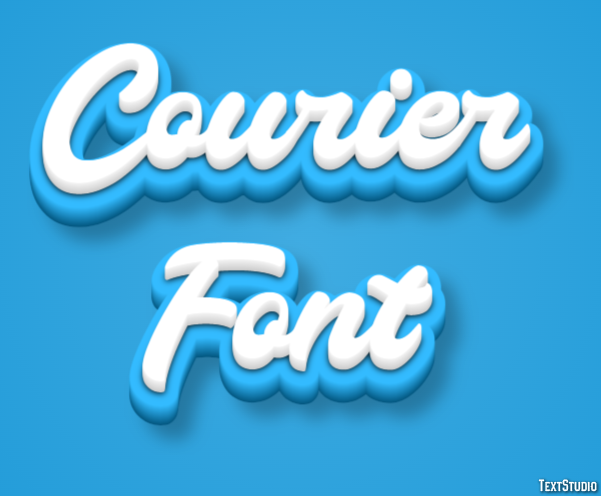 Courier Font Text Effect