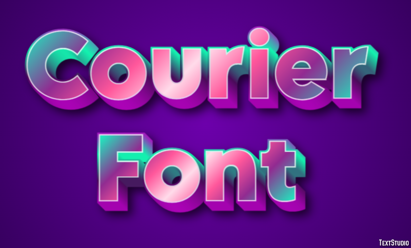 Courier Font Text Effect