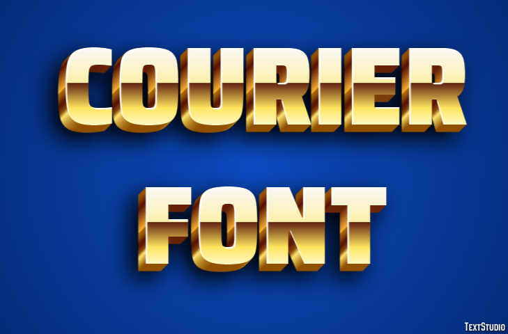 Courier Font Text Effect