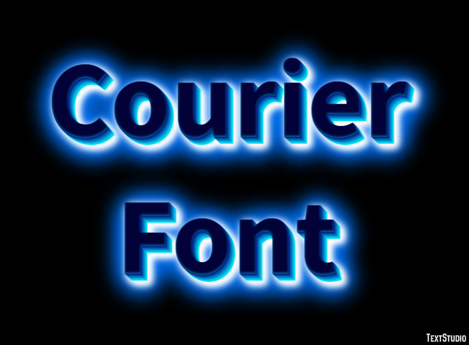Courier Font Text Effect