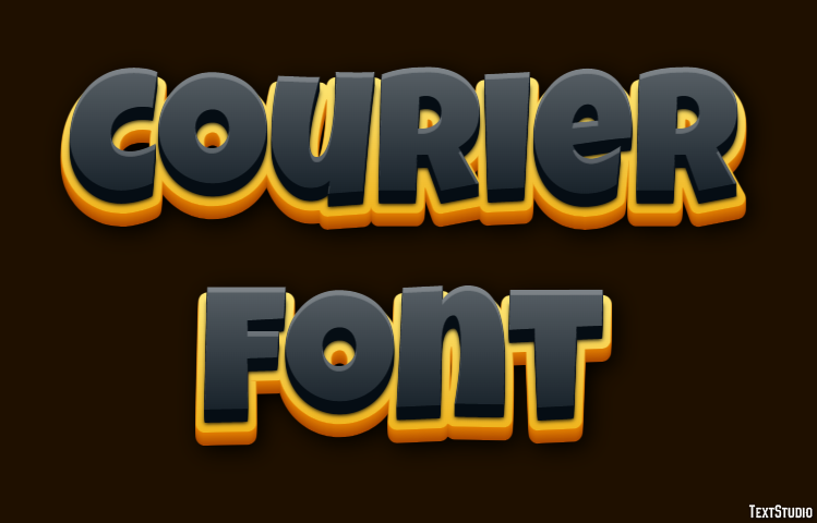 Courier Font Text Effect