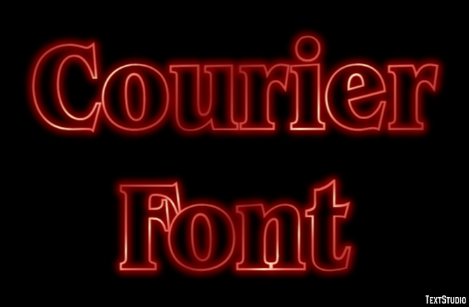 Courier Font Text Effect