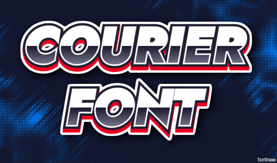 Courier Font Text Effect