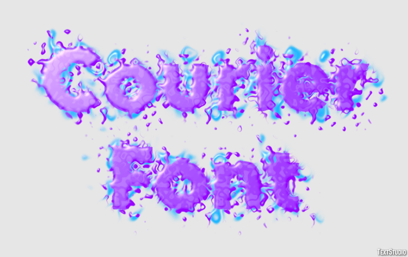 Courier Font Text Effect