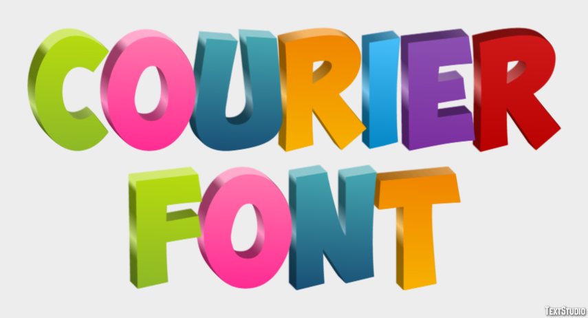 Courier Font Text Effect