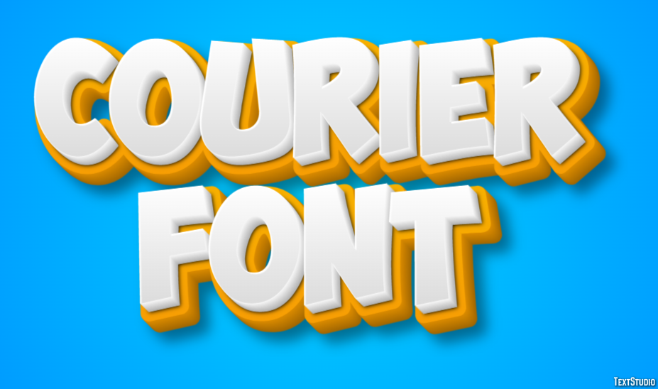 Courier Font Text Effect