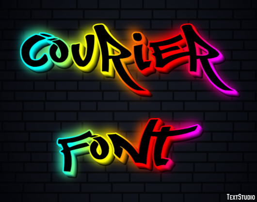 Courier Font Text Effect