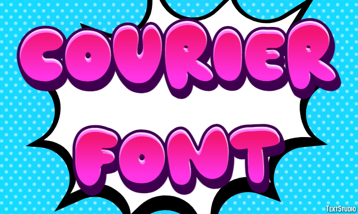 Courier Font Text Effect