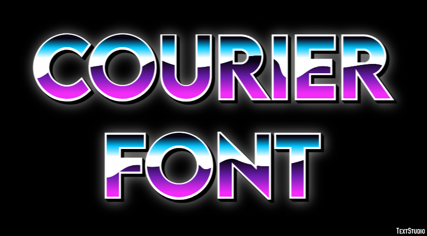 Courier Font Text Effect