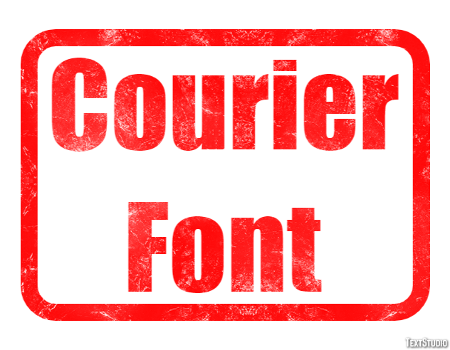 Courier Font Text Effect
