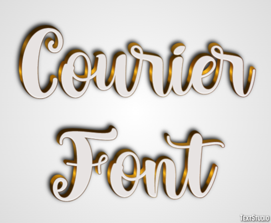 Courier Font Text Effect