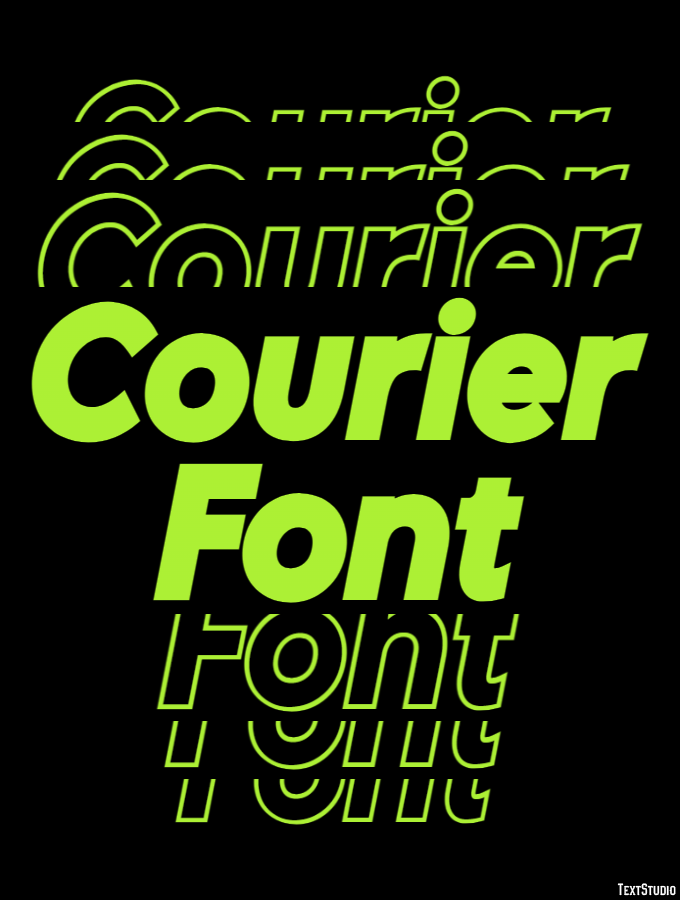 Courier Font Text Effect