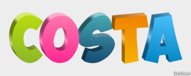 Costa Efecto de texto