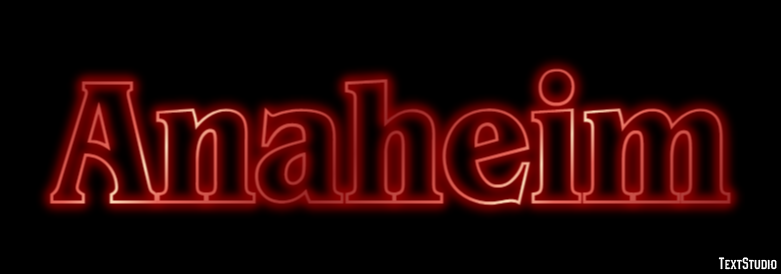 Anaheim Texteffekt