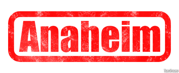 Anaheim Text effect