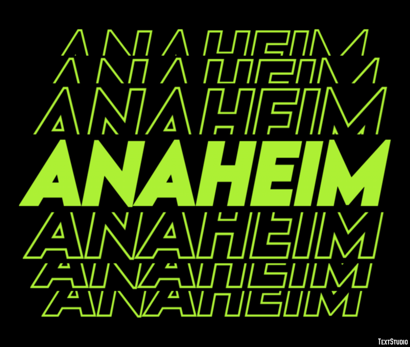 Anaheim Text Effect