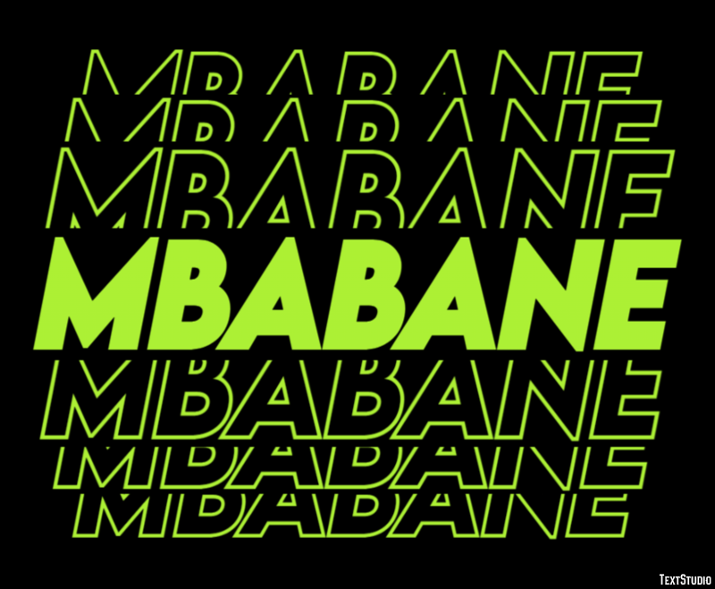 Mbabane Efekt tekstowy