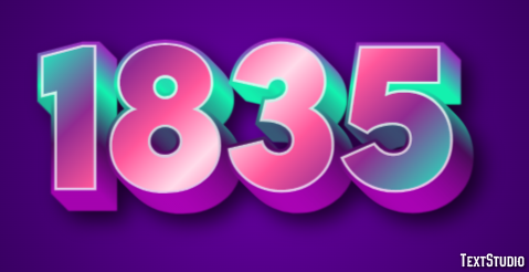 1835 Text Effect