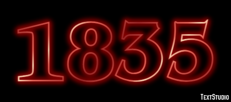 1835 Text Effect