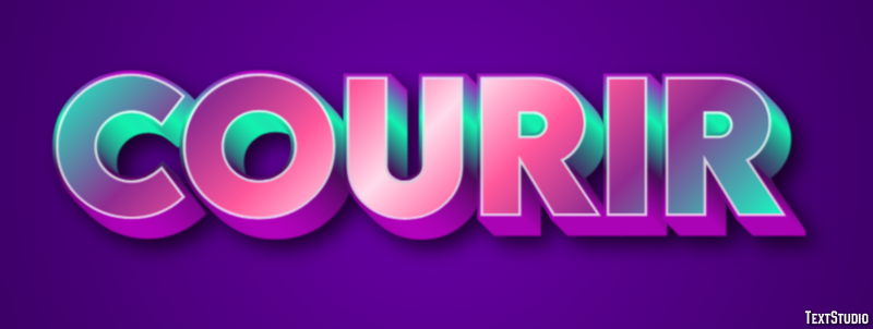 Courir Effet de Texte
