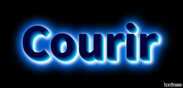 Courir Texteffekt