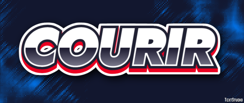 Courir Texteffekt