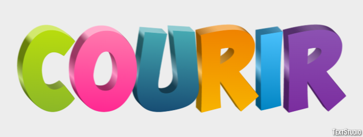 Courir Effet de Texte