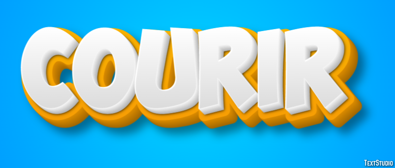 Courir Efecto de Texto
