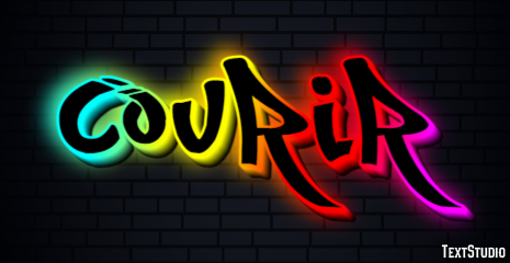 Courir Effet de Texte