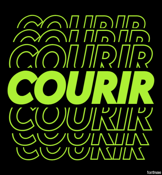 Courir Effet de Texte