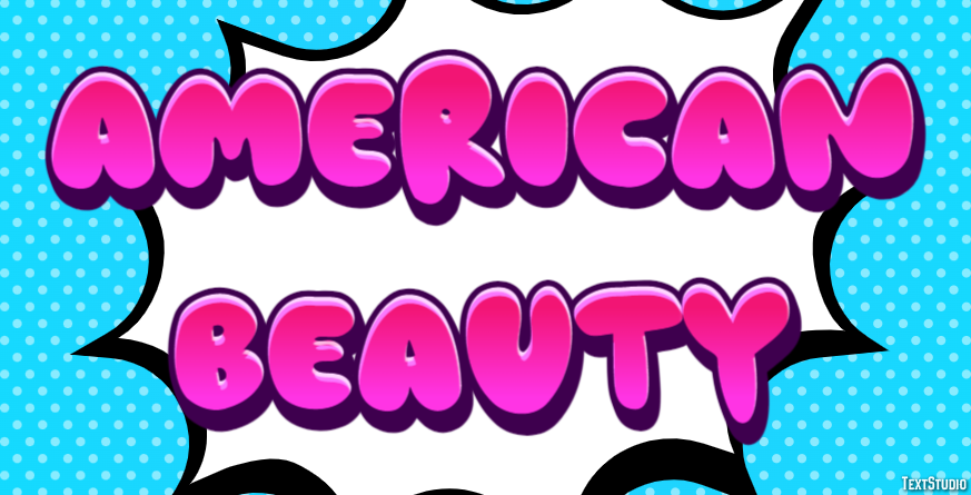 American Beauty Text effect