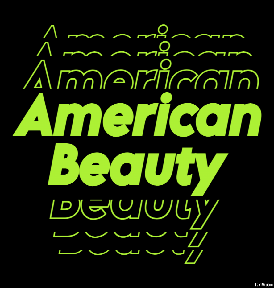 American Beauty Text Effect