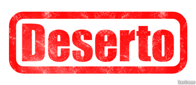 Deserto Efeito do texto