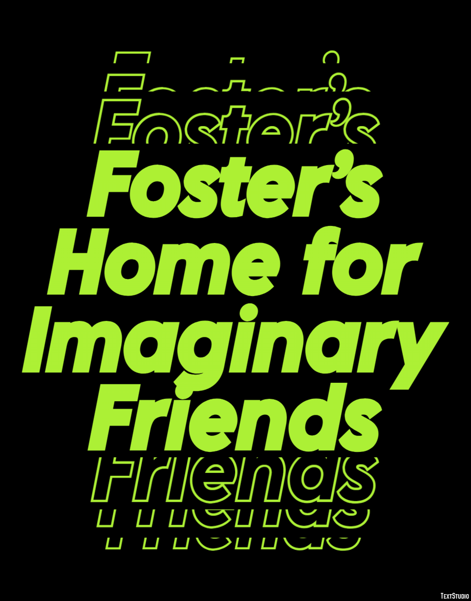 Foster’s Home for Imaginary Friends Text Effect