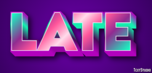Late Text Effect