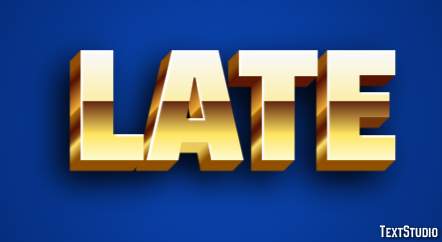Late Text Effect