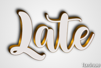 Late Text Effect
