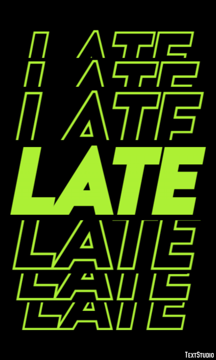 Late Text Effect