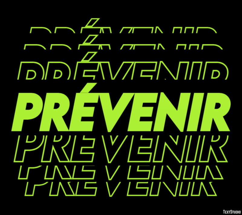 Prévenir Text Effect