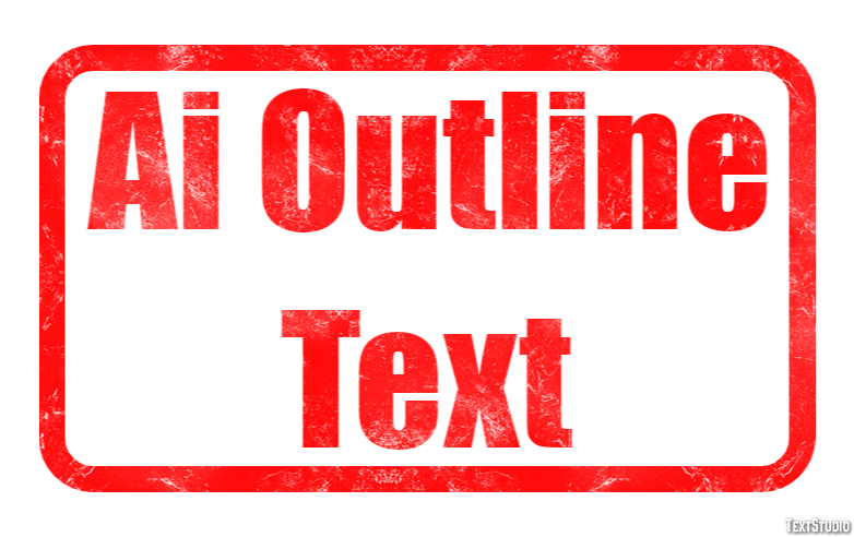 Ai Outline Text Effet de Texte
