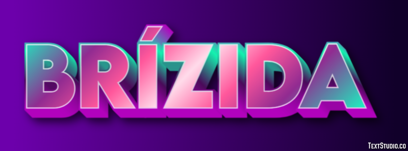Brízida Text effect